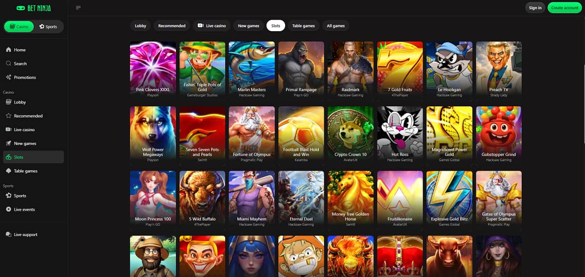 betninja slots